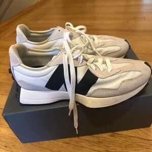 New Balance Cream and Black Sneakers